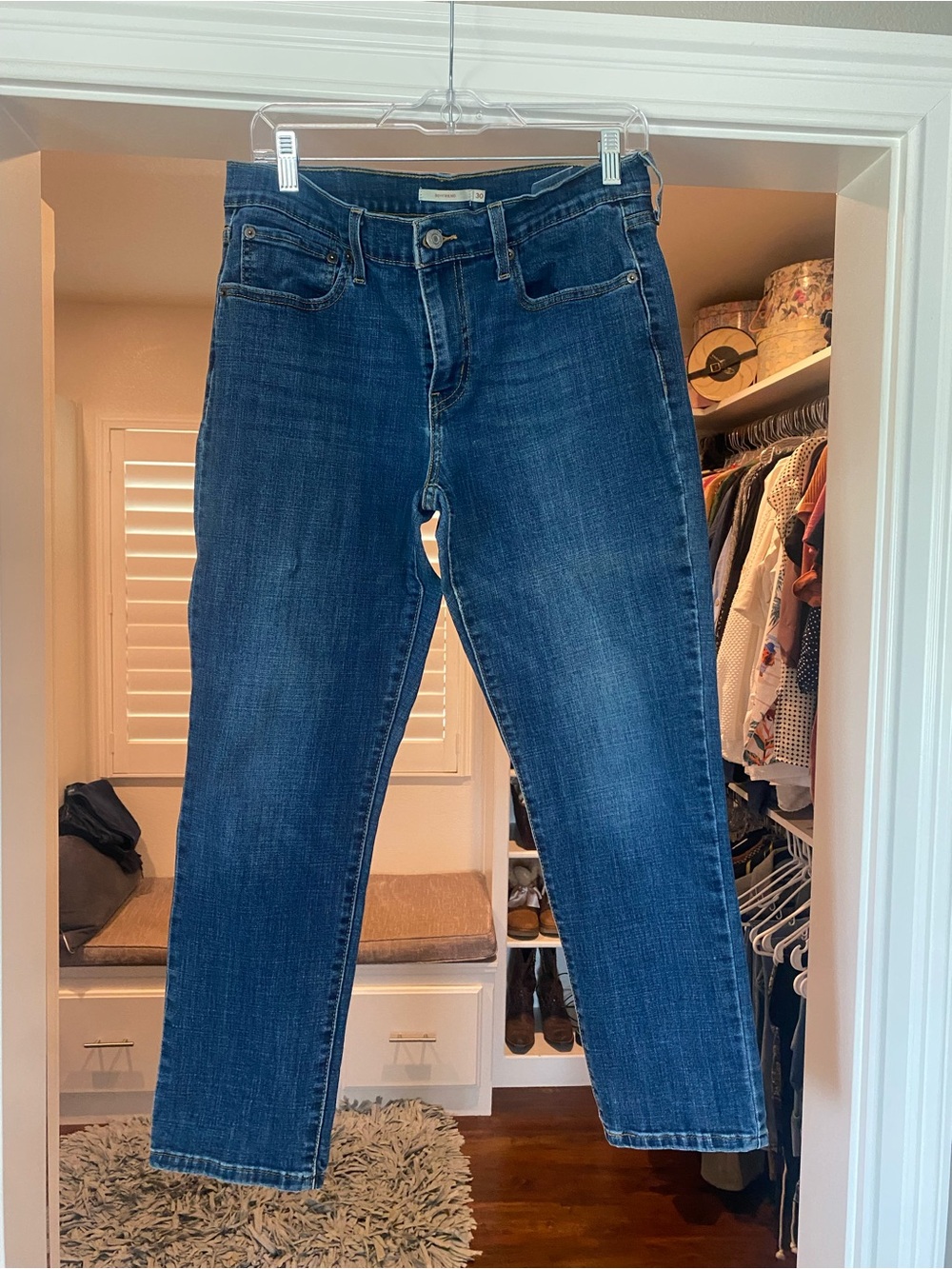 Signature by Levi Strauss Straight-Leg Jeans in Dark Blue